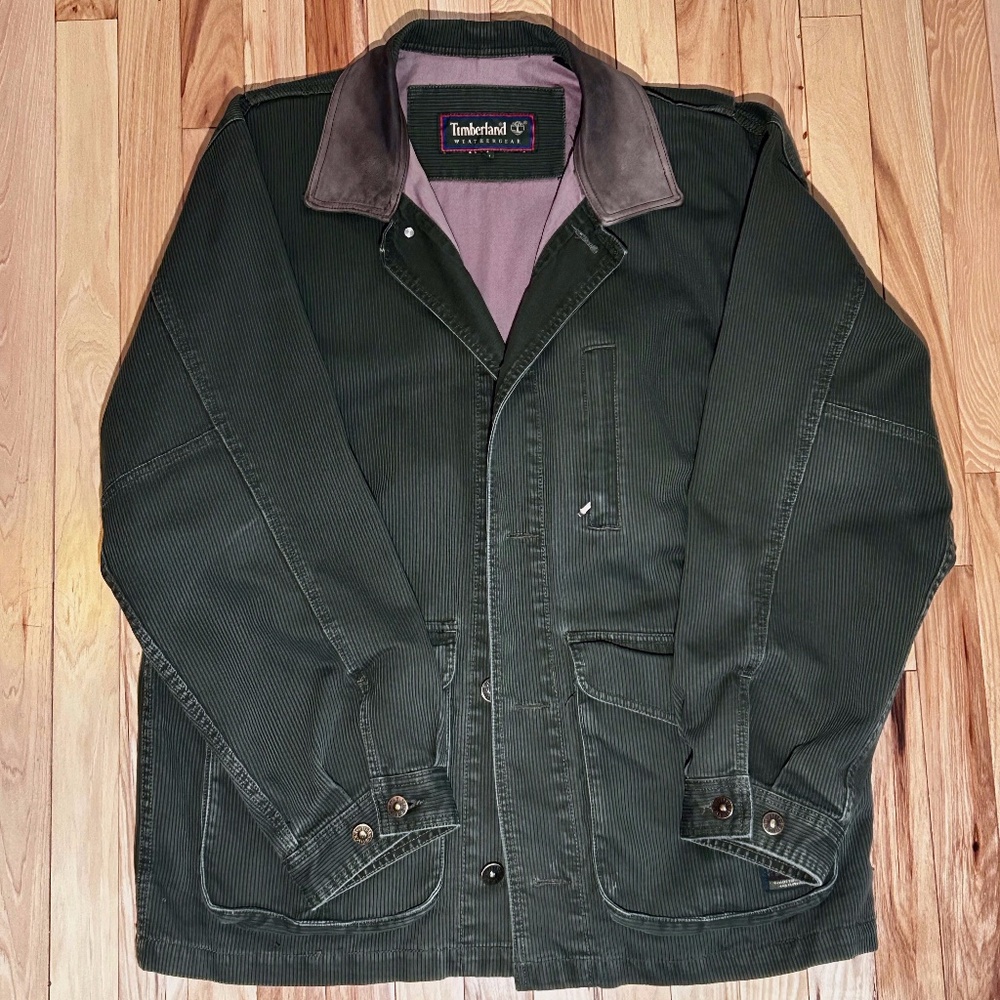 Timberland Ruggedwear Ranch Corduroy Jacket Medium Vintage Green EUC